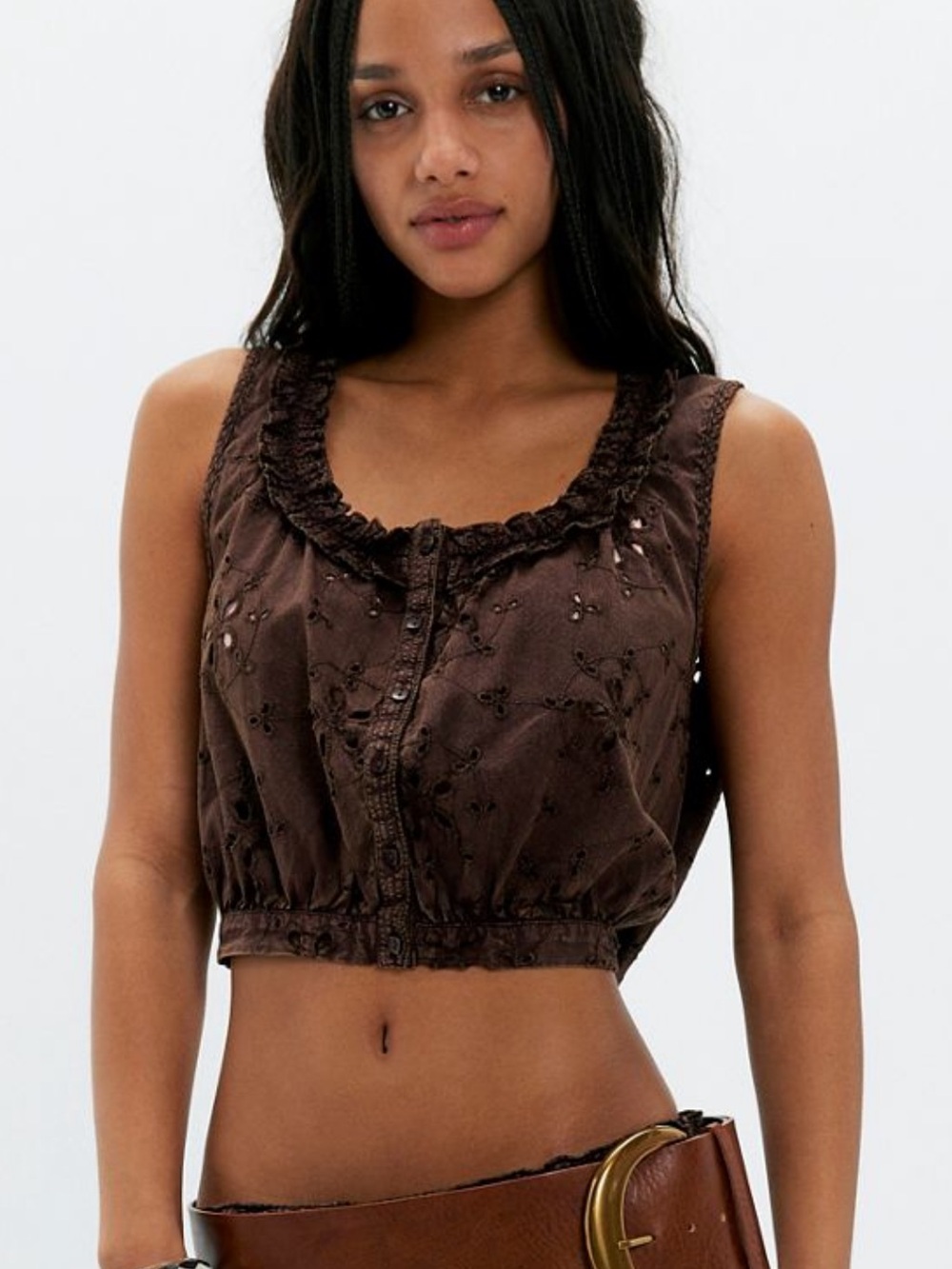 FREE PEOPLE MADELYN EYELET TOP
